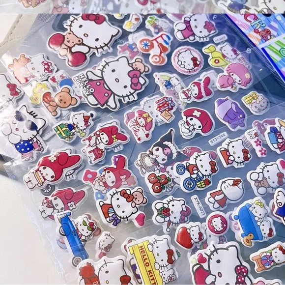 ⭐️ -Stickers my Melody hello kitty puffy Sanrio lot​ - Picture 2 of 7